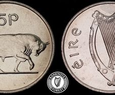 Ireland - 1974 - 5 Pence - Bull - UNC+ - KM.22 - [2398]