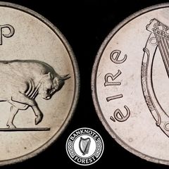 Ireland - 1974 - 5 Pence - Bull - UNC+ - KM.22 - [2398]