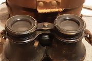 vintage binoculars and case