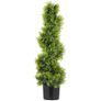 Artificial Cypress 90 cm Spiral Topiary, Plastic Potted Artificial Plant, Modern Decoration Image 3