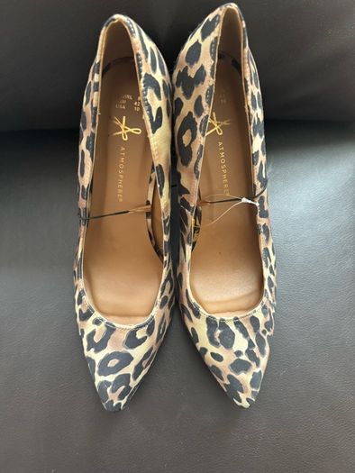 BNWT leopard high heels Atmosphere size UK8 EU42 Postage included