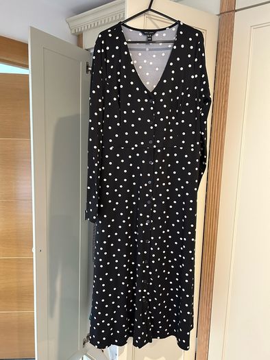 Polka dot black dress 14
