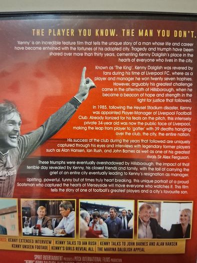 Kenny Dalglish DVD. Kenny. Official DVD Of King Kennys Career At Liverpool FC.  Collect In Dublin Or Receive Via Post.