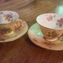 Exquisite Antique Hand Painted English Porcelain Gilded Tea Set with Teapot Image 4