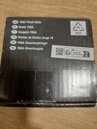 Dewalt finish nails  DNBSB1638Z (2500pc)