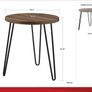 Dorel Owen Retro Round End Table- Grey Oak - 3613307COMUK Image 7