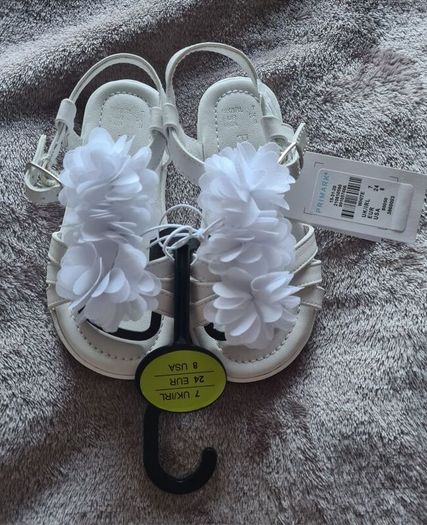 girls white sandals