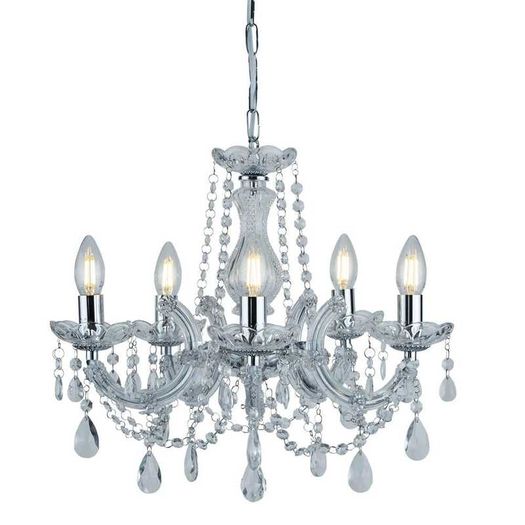 Marie Therese 5 Light Clear  Chandelier