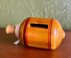 Vintage wooden spinning toy
