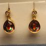Gold Plated Sterling Silver Nebula Quartz Pear Drop Earrings Image 4