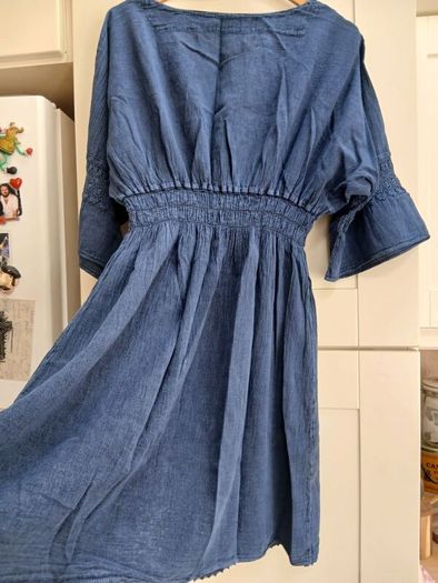 Navy Shire Waist Dress