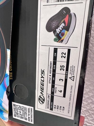 Healts wheeled shoes size 3 uk