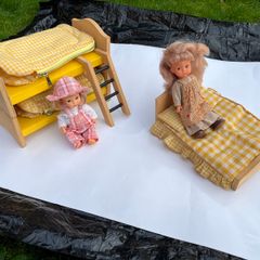 Vintage Ananda Jane Dolls Bunkbeds and Bed and Clothes