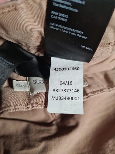 Mens Calvin Klein brown chinos Size W 32 L 32 zip fly A