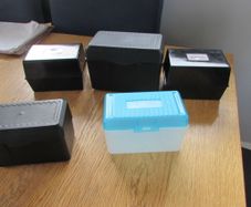 Index Card Boxes x 5 for Sale