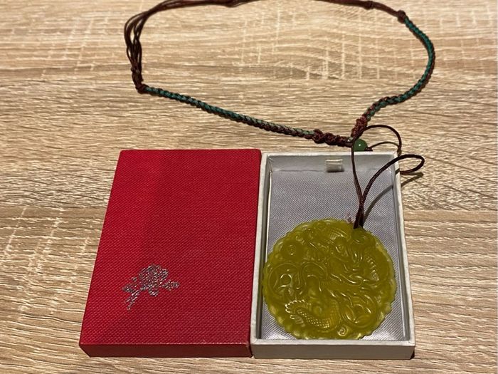 Carved Antique Dragon Pendants (2)
