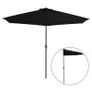 Balcony Parasol with Aluminium Pole Black 300x150x253 cm Half Image 2