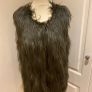 Papaya Weekend size 8 dark green faux fur gilet - new Image 2