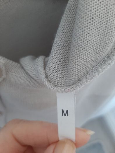 Fine Knit Silver Grey Cardigan with Jewelled Buttons