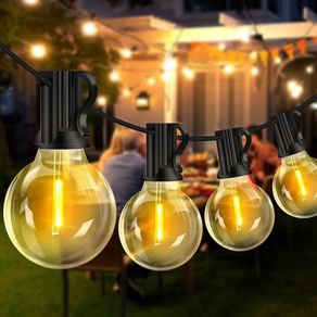 FREE EXPRESS SHIPPING String Lights 65.5ft Garden Festoon Light Mains Powered with 30+3 Shatterproof G40 LED Bulbs, Waterproof Hanging Patio Lighting