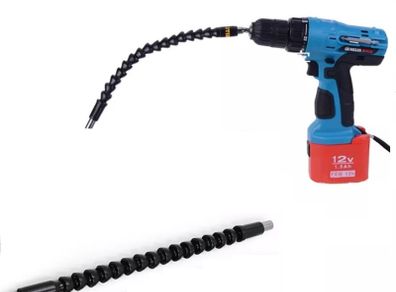 Drill bit flexible extension.