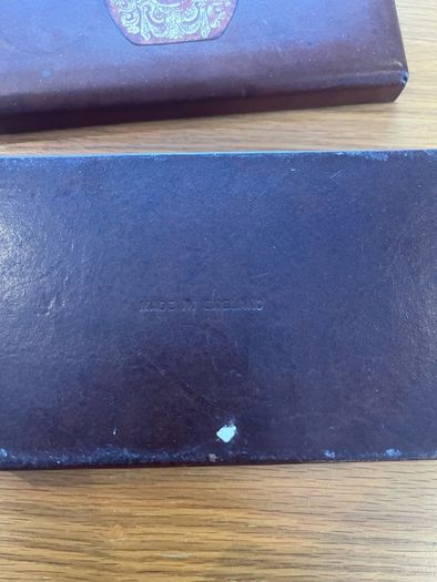 Vintage British Made Leather Jewellery Box