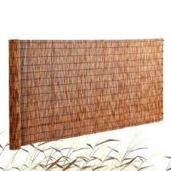 Natural Reed Fencing, 5.5 ft x 16.4 ft, Reed Screen Curtain Balcony Reed Fence Roll for Outdoor Backyard Patio