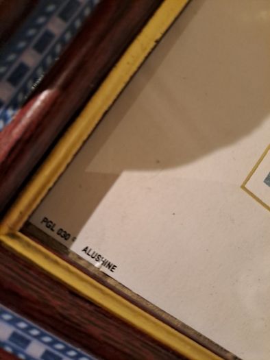 Vintage Foil Art in frame