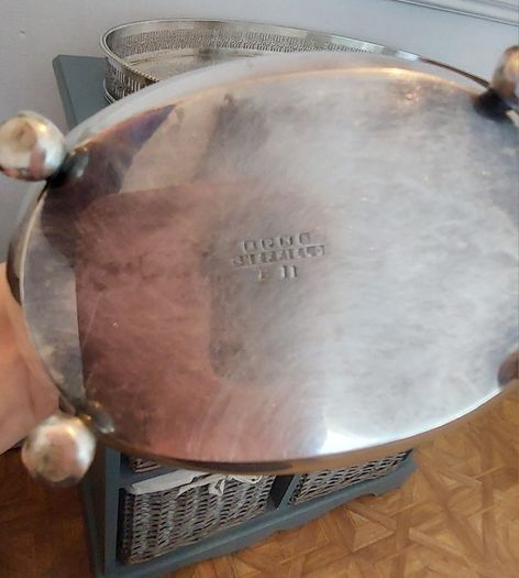 Vintage Sheffield Silver Plated Tray & Tea Pot