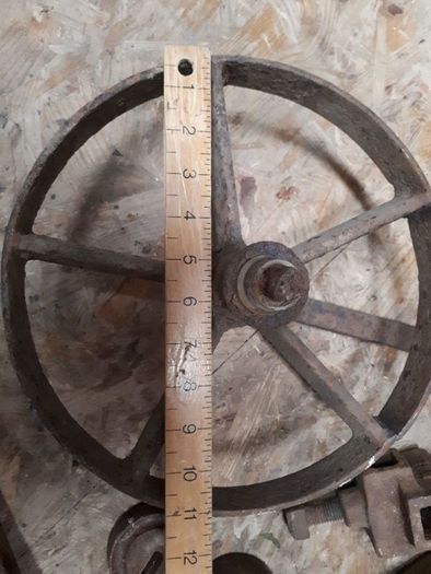 Antique Cast Iron Plough Wheels