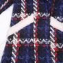 Savida Navy Blue Red Tweed Plaid Coat White Sherpa Trim 8UK/36EU Image 4