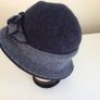 Ladies Cloche Bucket 100% Wool Hat 1940s Style Image 3