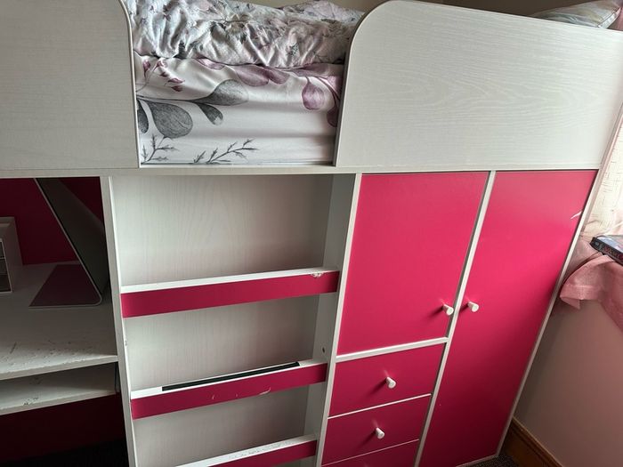 High sleeper bed with storage