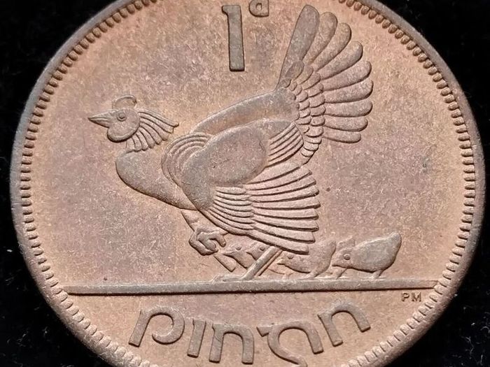 [#416] - Ireland 1950 | One Penny | Irish 1d | Irish Penny | KM.11 | UNC