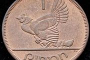 [#416] - Ireland 1950 | One Penny | Irish 1d | Irish Penny | KM.11 | UNC