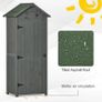 Garden Shed Vertical Utility 3 Shelves Shed Wood Outdoor Garden Tool Storage Unit Storage Cabinet, 77 x 54.2 x 179cm (FREE SHIPPING) Image 5