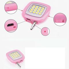 16pcs LED Mini Flash Fill Light For Mobile Phone Selfie Photography 3.5mm