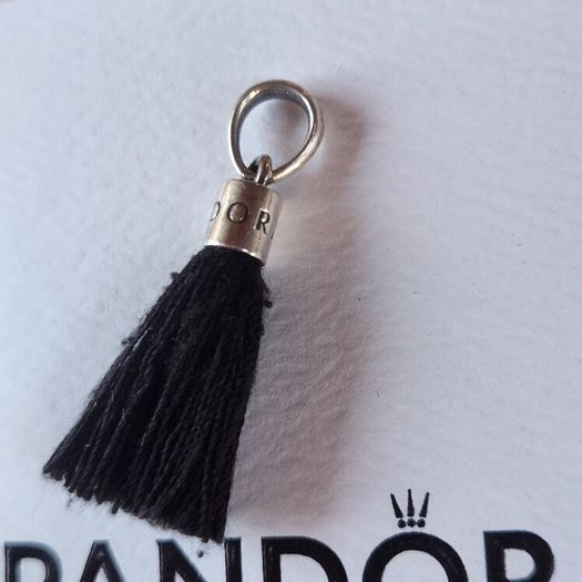 Pandora black tassal charm