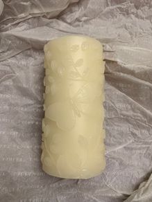Laura Ashley Butterfly Pillar Candle NEW