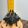 Antique Indian Brass bindi box with peacock finial Image 6