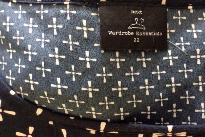 Next Ladies Navy blue and cream top size 22 includes post