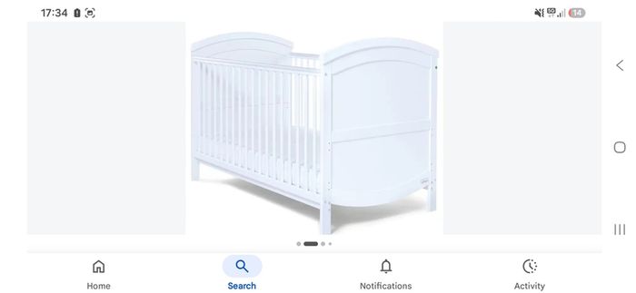 Baby Elegance White Cot Bed