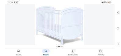 Baby Elegance White Cot Bed