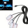 4pcs RGB LED Atmosphere Lamp Set for Car - High Brightness, Long Lifespan, USB-Powered Image 4