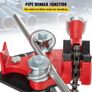 Tripod Pipe Chain Vise | 1/8"-5" Pipe Capacity | 92.5 cm Length | Portable Folding Steel Legs | Grab, Support, and Bend Pipes Image 6