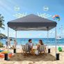 Pop Up Gazebo 3m x 3m - Instant Setup Portable Gazebo with Carry bag, 4 Sandbags and 8 Stakes for Outdoor Events, Parties & Camping - Dark Grey Image 6