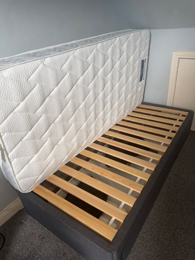 Single divan bed with storage