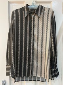 Mango black & gold blouse. Size S