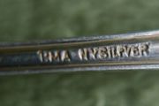 Antique Tea Strainer, Silver plated Spoon