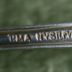 Antique Tea Strainer, Silver plated Spoon